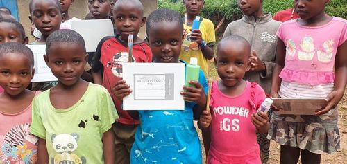 Children outside their home